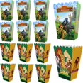 thumbnail image 2 of 6/48 piezas Cajas de palomitas de maíz de El Rey León Simba Cajas de bocadillos Decoración para fiestas de cumpleaños de niños Suministros Regalos de Navidad Decoración, 2 of 4