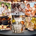 thumbnail image 7 of 24 Pcs Plastic Ice Bucket 6 Liter Gold Glitter Clear Ice Drink Wine Cooler for Wedding Large Champagne Beer Buckets Beverage Tub Soda Chiller for Party Bar Flower Vase Trash Can, 7 of 7
