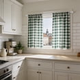 thumbnail image 4 of Ouuluon 2 Panels Cafe Curtains, Washable Insulate Tier Curtains, 39x28in Light Filter Kitchen Cafe Curtain for Coffee Shop Basement Indoor Window, 4 of 7