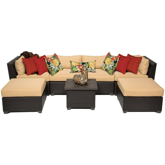 Bermuda 7 Piece Outdoor Wicker Patio Furniture Set 07a