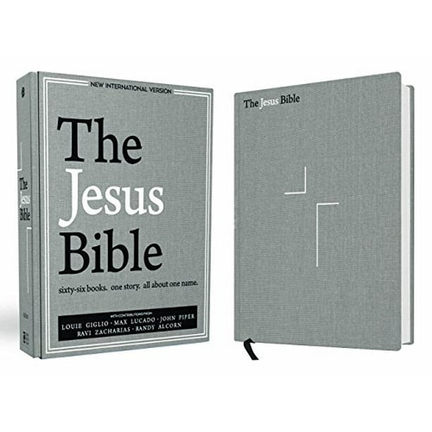 NIV The Jesus Bible (Toile de Lin Gris sur la Planche)