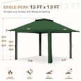 thumbnail image 4 of EAGLE PEAK 13’ x 13’ Pop-Up Outdoor Canopies Green, Instant Setup with Mosquito Netting, 4 of 10
