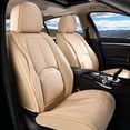 thumbnail image 6 of Coverado Car Seat Covers Full Set, Premium Leather Seat Protectors with Lumbar Support, Waterproof Auto Cushions Universal Fit for Most Cars, Beige, 6 of 9
