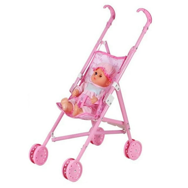 Muñeca bebé con carrito, muñeca bebé, cochecito, juguete para juego de imitación, juego para niños