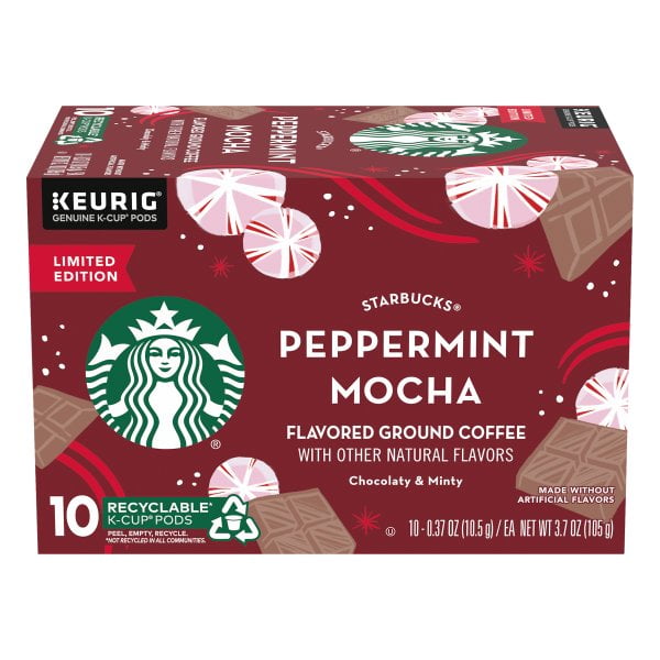 Starbucks Flavored K-Cup Coffee Pods — Peppermint Mocha Lim…