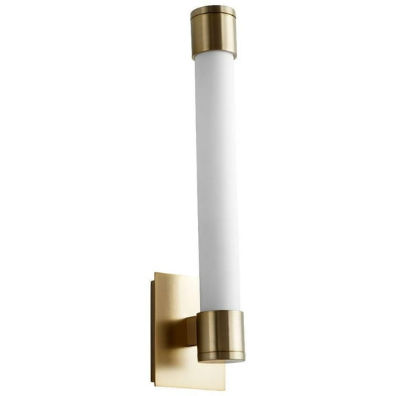 15.13 inch 11.9W 1 Led Wall Sconce-Aged Brass Finish Bailey Street Home 766-Bel-4591324
