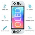 thumbnail image 4 of Mooroer Switch OLED Accessories Bundle 27 in 1 for Nintendo Switch OLED Model 2021, Gift Kit for OLED Carrying Storage Case, Dockable Protective Case Covers, Screen Protector, Joycon Grip & More, 4 of 9