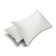 thumbnail image 2 of The HomeCentric Luxury Lumbar Pillow Cover White Pack Of 2, 12"x26" (30x65 cm) Satin Solid Oblong Pillow Cover, Solid Modern Cushion Cover Style - White Slub Satin, 2 of 5