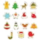 thumbnail image 1 of Juego de 15 cortadores de galletas navideños de acero inoxidable con forma de Papá Noel, muñeco de nieve, hombre de jengibre, reno, bastón de caramelo, copo de nieve, árbol de Navidad, galletas y, 1 of 8