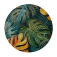 thumbnail image 4 of Acheng Palm Leaves Round Tablecloth, Tropical Jungle Palm Leaves with Charming Colors, Table Decoration for Banquet, Candy Buffet, and Dining Table 31-35, 4 of 8
