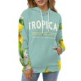 thumbnail image 4 of Tropical Lemon Floral Pattern 3D Print Hoodie Men Women Autumn Thin Pullover Sweatshirt Vintage Streetwear Tops, 4 of 6