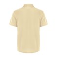 thumbnail image 6 of Qwertyu Capri Polo Shirts Men Breeze Short Sleeve Casual Collared Golf Shirt Lightweight Stretch Quick Dry Textured Summer T-Shirts with Front Pocket Beige L, 6 of 6