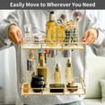 thumbnail image 3 of Organizador de baño Dobbyby Countertop Perfume Makeup Gold, 3 of 9