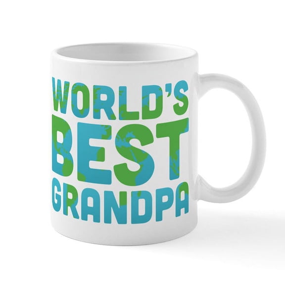 CafePress - World's Best Grandpa - 11 oz Ceramic Mug - Novelty Coffee Tea Cup