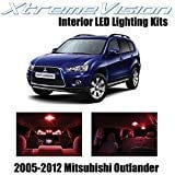 XtremeVision Intérieur LED pour Mitsubishi Outlander 2005-2012 4 Pcs Kit LED Intérieur Rouge + Outil d'Installation