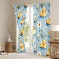 thumbnail image 3 of jejeloiu Lovely Duck Curtains and Drapes,Rustic Floral Flower Black Out Curtains,Yellow Blue Curtains Pack of 2 (52x63 Each) For Kids Teens,Super Cozy Room Decor, 3 of 6