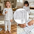 thumbnail image 5 of XIYON Toddler Girl Clothes Diy Doodle Outfit Set Long Sleeve Pajama Top And Pants For Kids Cozy Loungewear Soft Nightwear 5-6 Years, 5 of 8