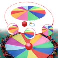 thumbnail image 1 of Paracaídas arcoíris, sombrilla arcoíris, playa, integración sensorial, percepción del color con pelota de equilibrio, juguete educativo, juguete de 400 centímetros, 1 of 10