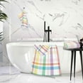 thumbnail image 6 of Rainbow Tartan Glen Plaid Cotton Towel Set 2 Piece, 1 Bath Towels 1 Washcloth, Soft Fast Dry Super Absorbent Face Hand Towel for Bathroom Hotel Gym Spa and Beach, 6 of 7