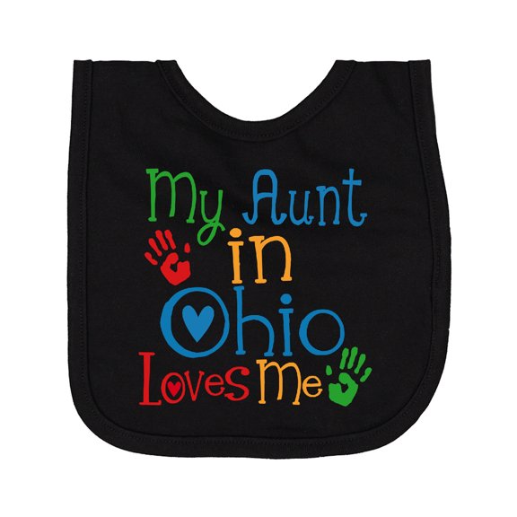 Inktastic My Aunt in Ohio Loves Me Newborn Bib