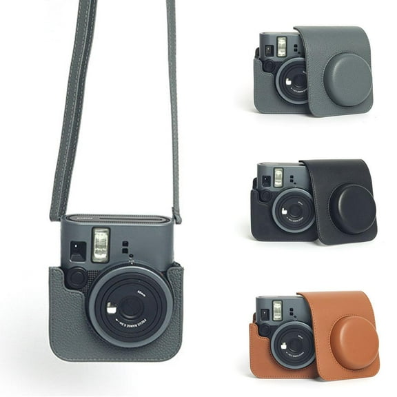 QHUDLV Instax Mini 41 Camera Case,PU Leather Carrying Bag,Protective Instant Camera Cover