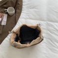 thumbnail image 3 of Bolsos De Hombro Para Mujer Bolsa Tote de hombro de felpa Casual Otoño Invierno Soft Commuters Bag para fiesta (caqui) Likrtyny Para Estrenar, 3 of 9