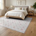 thumbnail image 3 of ODIKA Lattice Trellis Blossoms Scattered Ribbon Charms Shack Pink Flowing Foldable Easy Care for Queen Size Bedroom, Under Bed, Master Suite, 3 of 7