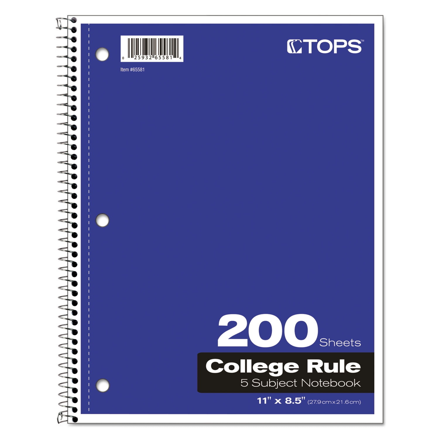 (2 pack) Coil Lock Wirebound Notebooks, College/medium, 11 X 8 1/2, White, 200 Sheets