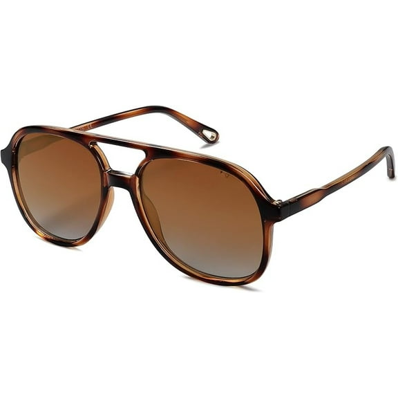 Retro Polarized Aviator Sunglasses for Women Men Classic 70s Vintage Trendy Square Aviators SJ2174
