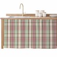 thumbnail image 2 of Buffalo Plaid Cabinet Curtain 32"Wx55"L,Dustproof Pantry Door Curtain W/ Self Adhesive Tape,Farmhouse Red Green Beige Check Gingham Tall Storage Cover Privacy Drape for Bathroom Kitchen Laundry Room, 2 of 9