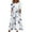 White, variant on fartey Womens 2025 Summer Maxi Dress Pleated Flowy Floral Print Sun Dresses with Pockets Short Sleeve Beach Dress Lounge Tunic Crewneck Vacation Sundress for Women