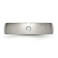 thumbnail image 4 of Auriga Stainless Steel Brushed with CZ Half Round 5.5 mm Band for Women Size 10, 4 of 6