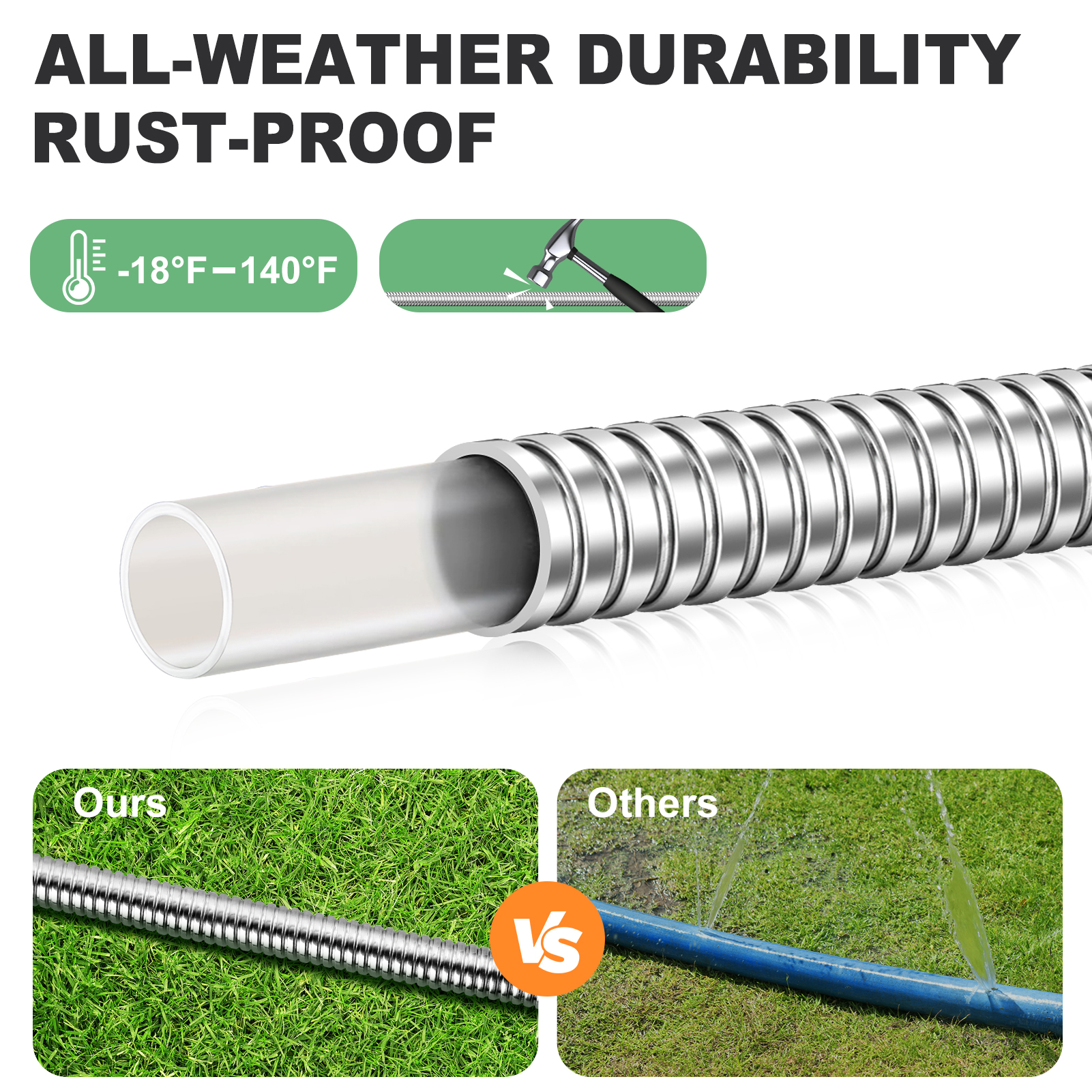 Flyclix 75' Stainless Steel Garden Hose photo 2