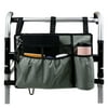 Suzicca Walker Bag Walker Organizer Pouch Attachments Bags with Cup Holder Large Capacity Accessory Basket Provides Hands Free Storage for Wheelchair Rollator