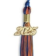 thumbnail image 2 of Endea Graduation Royal Blue/Orange Mixed Color Graduation Tassel with Gold Date Drop, 2 of 10