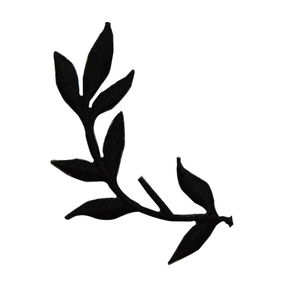 Download ID 7120 Black Silhouette Vine Patch Garden Leaves Embroidered Iron On Applique - Walmart.com ...
