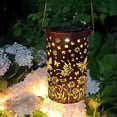 thumbnail image 4 of Butterfly Solar Lantern Outdoor Decorative Butterfly Lantern - Vintage Bronze Metal Hanging Light with LED for Garden Patio Pathway, Waterproof Battery-Powered Landscape Lighting, 4 of 6