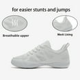 thumbnail image 4 of GlideMoves White Cheer Shoes Girls Jump Tumbling Women Exercise Aerobic Fitness Dance Training Youth School Student Team Athletic Competition Big Kid Size 1, 4 of 7