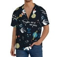 thumbnail image 3 of Disketp Men's Hawaiian Space Print Shirts Button Down Holiday Beach Shirts-XX-Large, 3 of 7