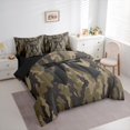 thumbnail image 4 of Manfei Fashion Black Bowknot Twin Bedding Sets 7-Piece, Western Retro Camouflage Bedding Comforter Set, Cartoon Bow-tie Reversible Sheet Sets, Microfiber Bedroom Decor, 4 of 8