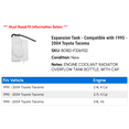 thumbnail image 2 of Expansion Tank - Compatible with 1995 - 2004 Toyota Tacoma - Replacement, 2 of 2