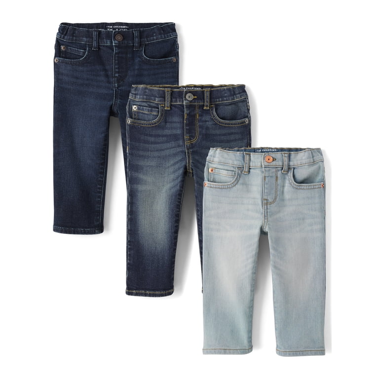 The Children's Place Baby & Toddler Boys Straight Fit Jeans, 3-Pack photo 1
