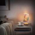 thumbnail image 6 of Deer and Trees Flowers Mountains Table Lamp USB Bedside Desk Nightstand Lamp Printed Gifts Small Lamp Wood Base for Bedroom Living Room Kids Room College Dorm, 6 of 7