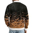 thumbnail image 6 of JULMCOMO Halloween Waffle Polo Shirts for Men All Over Bat Print Long Sleeve Collared Loose Fit Casual Golf Shirts Holiday Party Tops Khaki M, 6 of 6