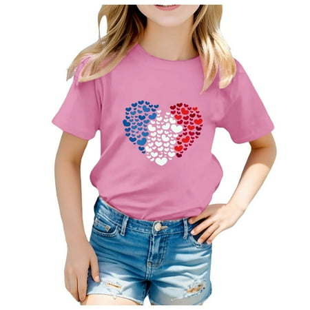 

ZMHEGW Toddler Boys Girls Prints Short Sleeve Prints T Shirt Tops Clothes Toddler Boys Girls T Shirts