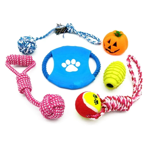 6 PCS Dog Toy Set for Aggressive Chewers, Indestructible Chewing Ropes