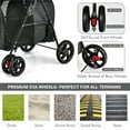 thumbnail image 6 of Demi Bonn 41" Double Pet Stroller Dog Cat Cage Jogger Stroller, 4-in-1 Travel Foldable Carrier Puppy Stroller with Detachable Carriers and Travel Carriage, Black, 6 of 7