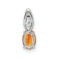 thumbnail image 3 of 14k White Gold Citrine and Diamond Pendant XBS330, 3 of 4