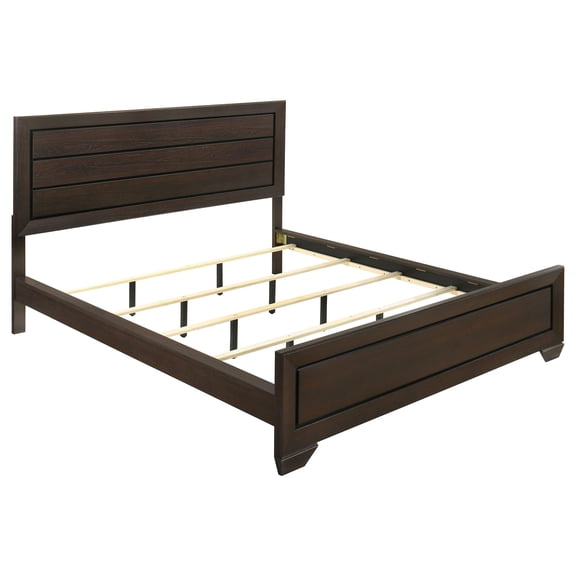 Pemberly Row Transitional Wood California King Panel Bed Dark Cocoa