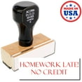 thumbnail image 1 of Large Homework Late No Credit Rubber Stamp, 1 of 4